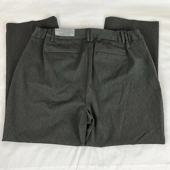 Talbots New Women’s 18WP Heather Gray Curvy Barely Boot Full Length Pant - Picture 3 of 13